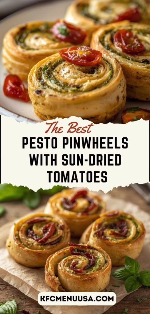 Pesto Pinwheels with Sun-Dried Tomatoes Recipe