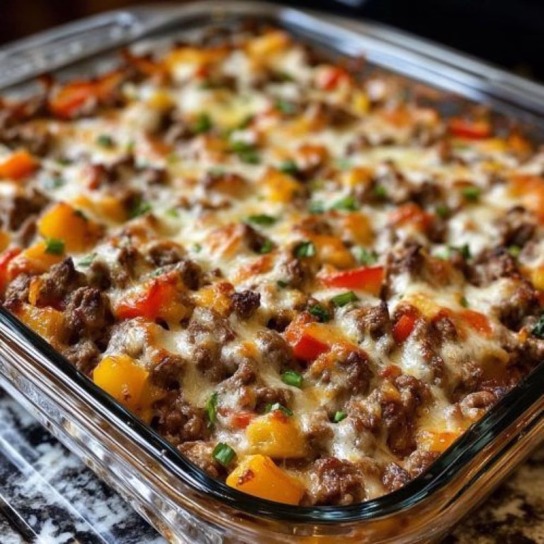 Philly Cheesesteak Casserole Recipe