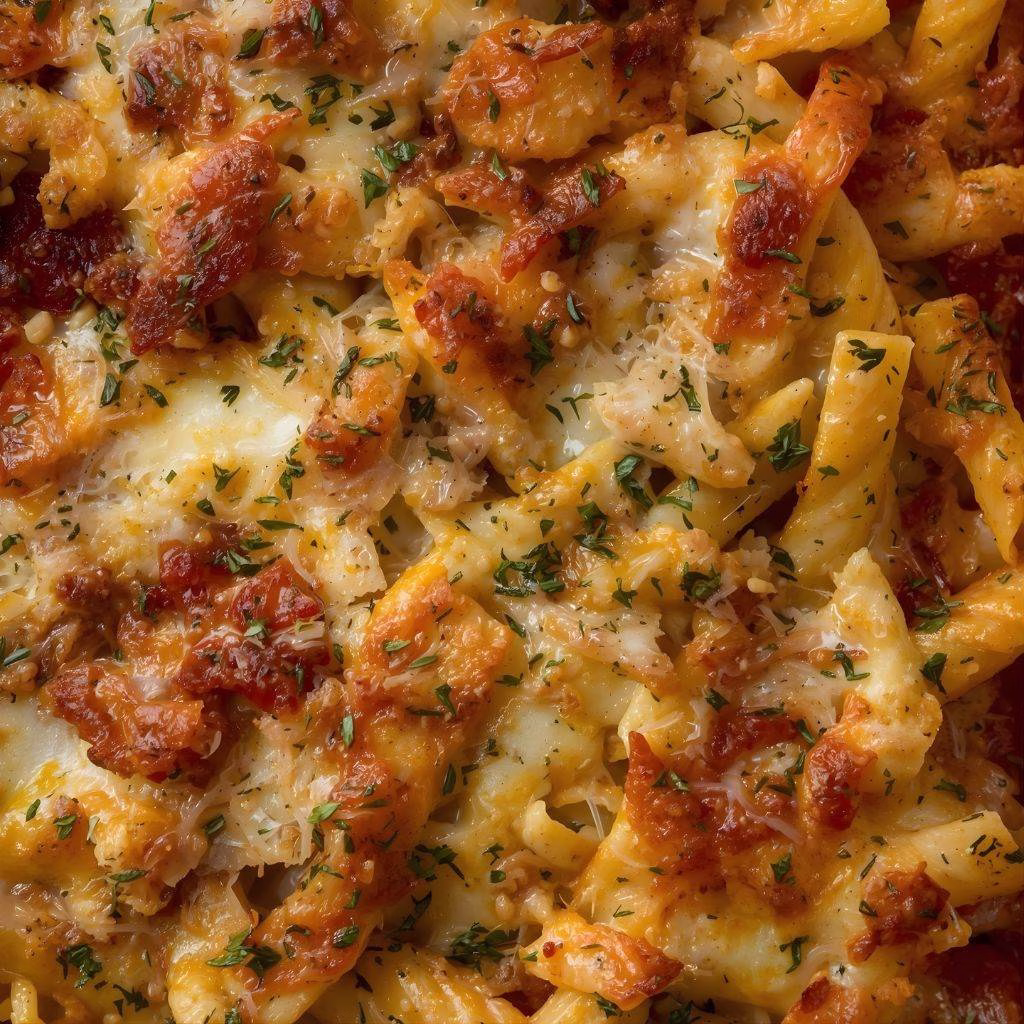 Quick Delicious Garlic Parmesan Pasta Bake Recipe