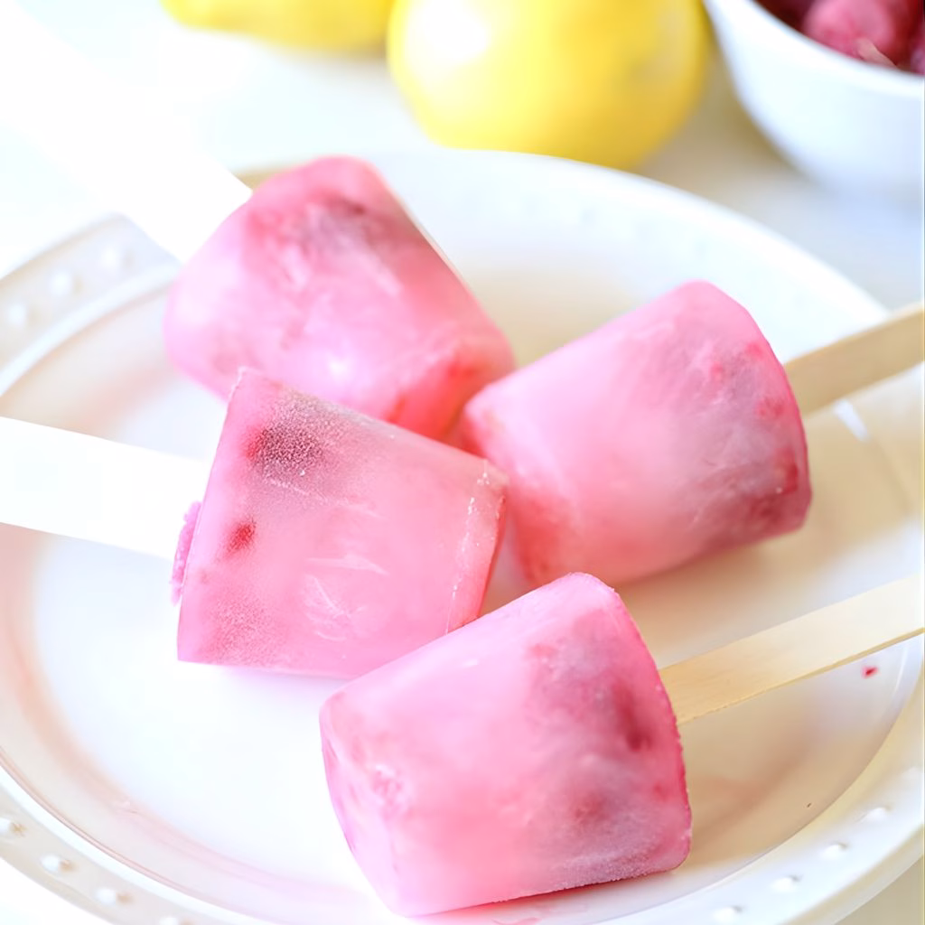 Raspberry Lemonade Popsicles Recipe