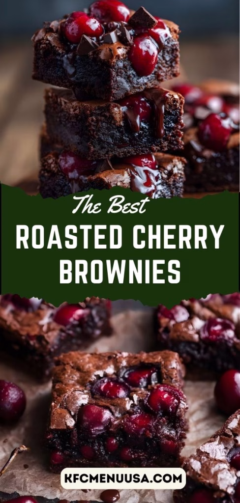 Roasted Cherry Brownies Recipe