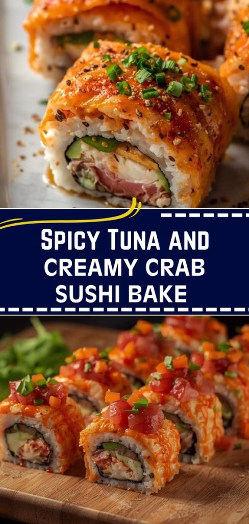 Spicy Tuna and Creamy Crab Sushi Bake Recipe