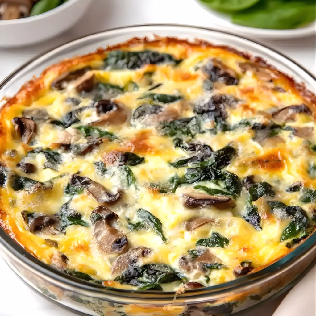 Spinach and Mushroom Quiche Recipe