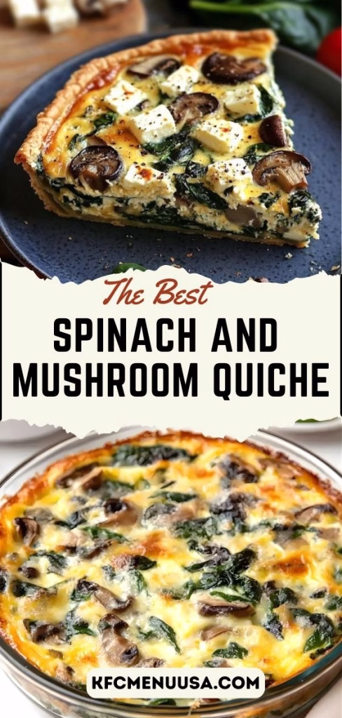 Spinach and Mushroom Quiche Recipe