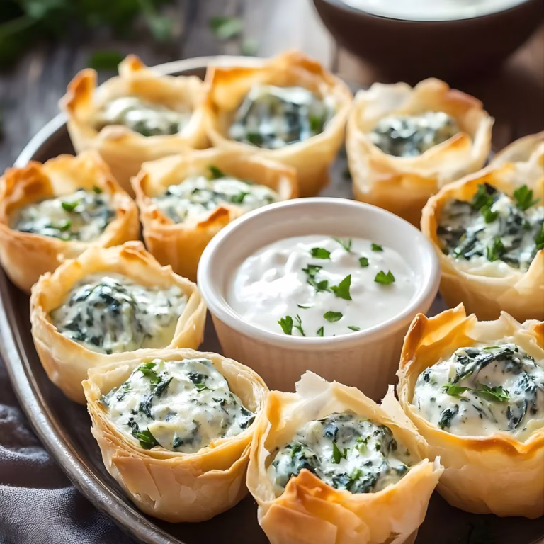 Spinach and Ricotta Stuffed Phyllo Cups Recipe