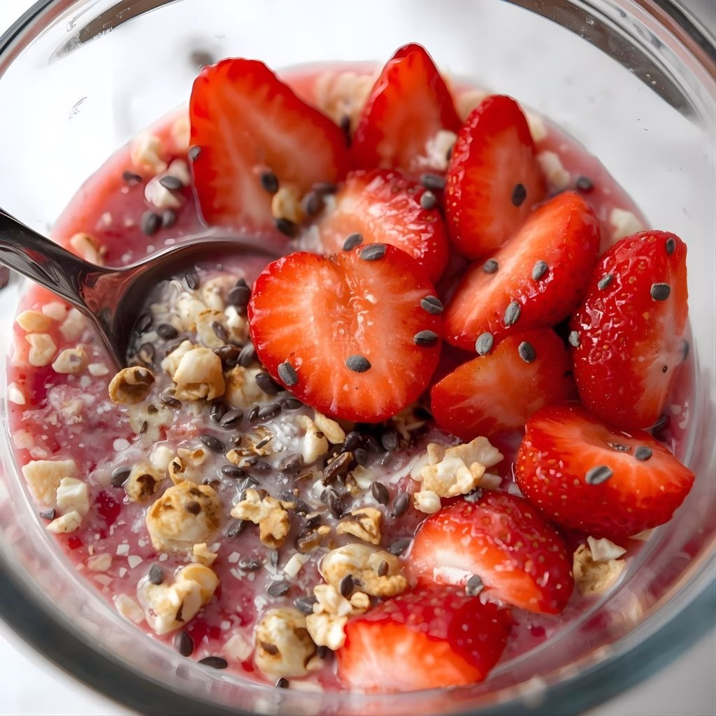 Strawberry Oatmeal with Chia Seeds Recipe