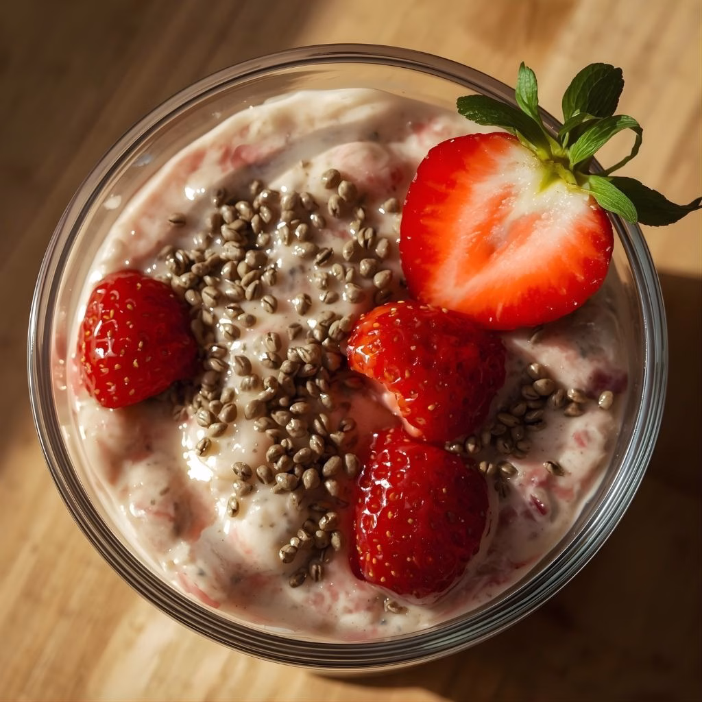 Strawberry Oatmeal with Chia Seeds Recipe
