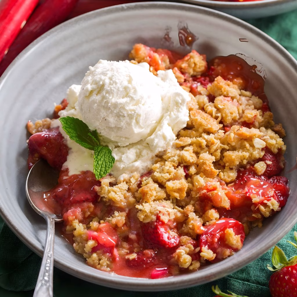 Strawberry Rhubarb Crisp Recipe