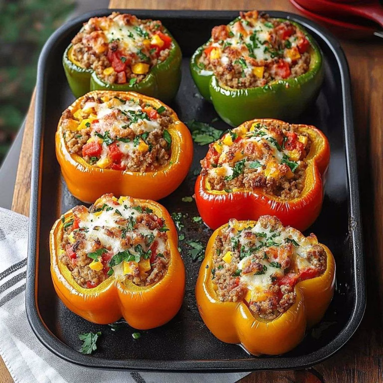 Stuffed Bell Peppers with Ground Turkey Recipe