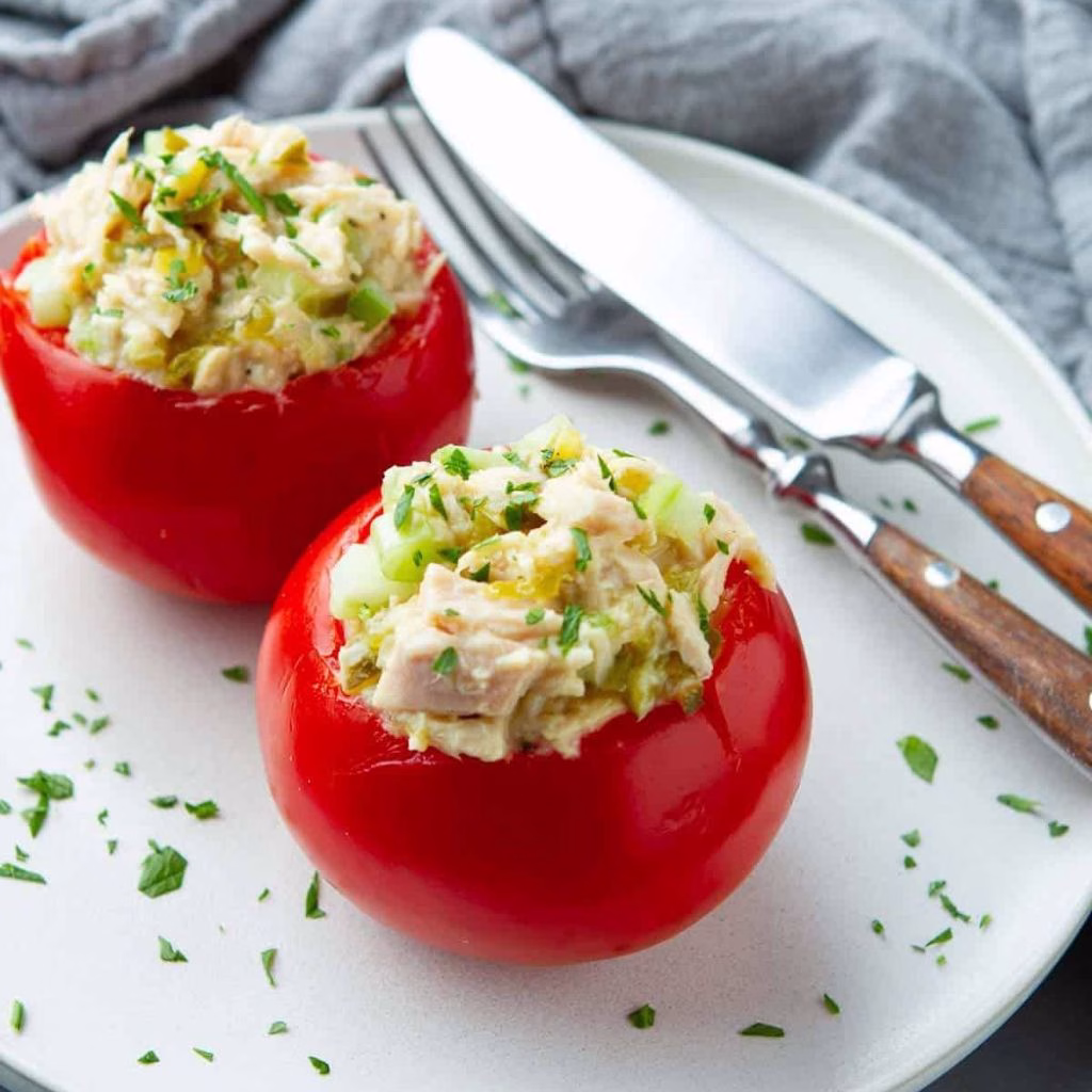 Stuffed Cherry Tomatoes with Tuna Salad Recipe