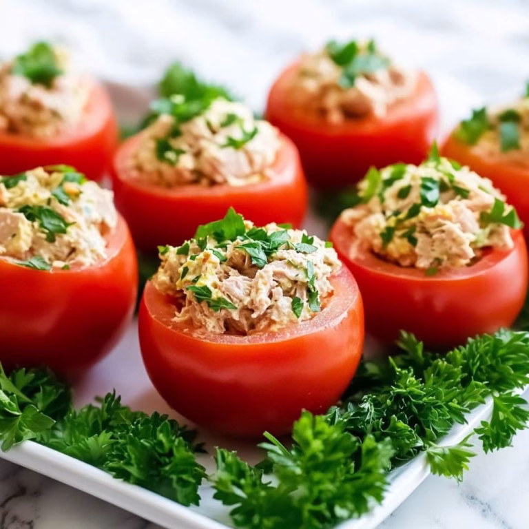 Stuffed Cherry Tomatoes with Tuna Salad Recipe
