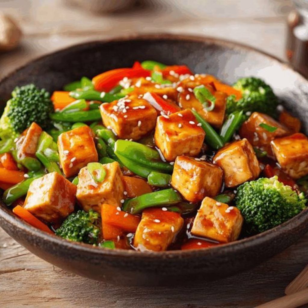 Teriyaki Tofu Stir-Fry with Vegetables Recipe