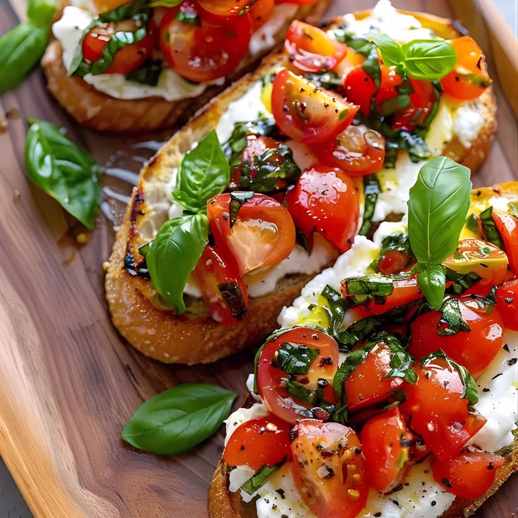 Tomato and Mozzarella Bruschetta Recipe