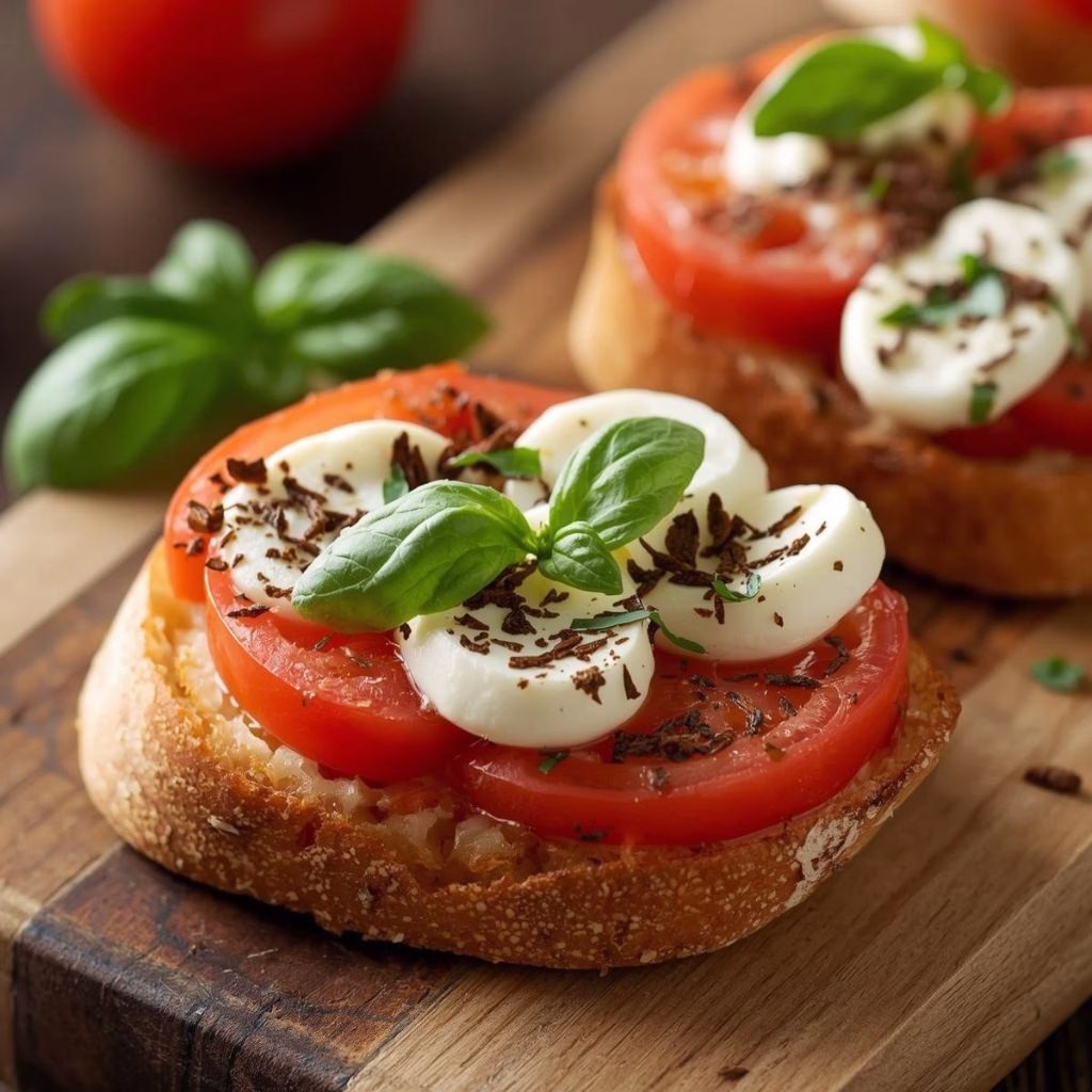 Tomato and Mozzarella Bruschetta Recipe