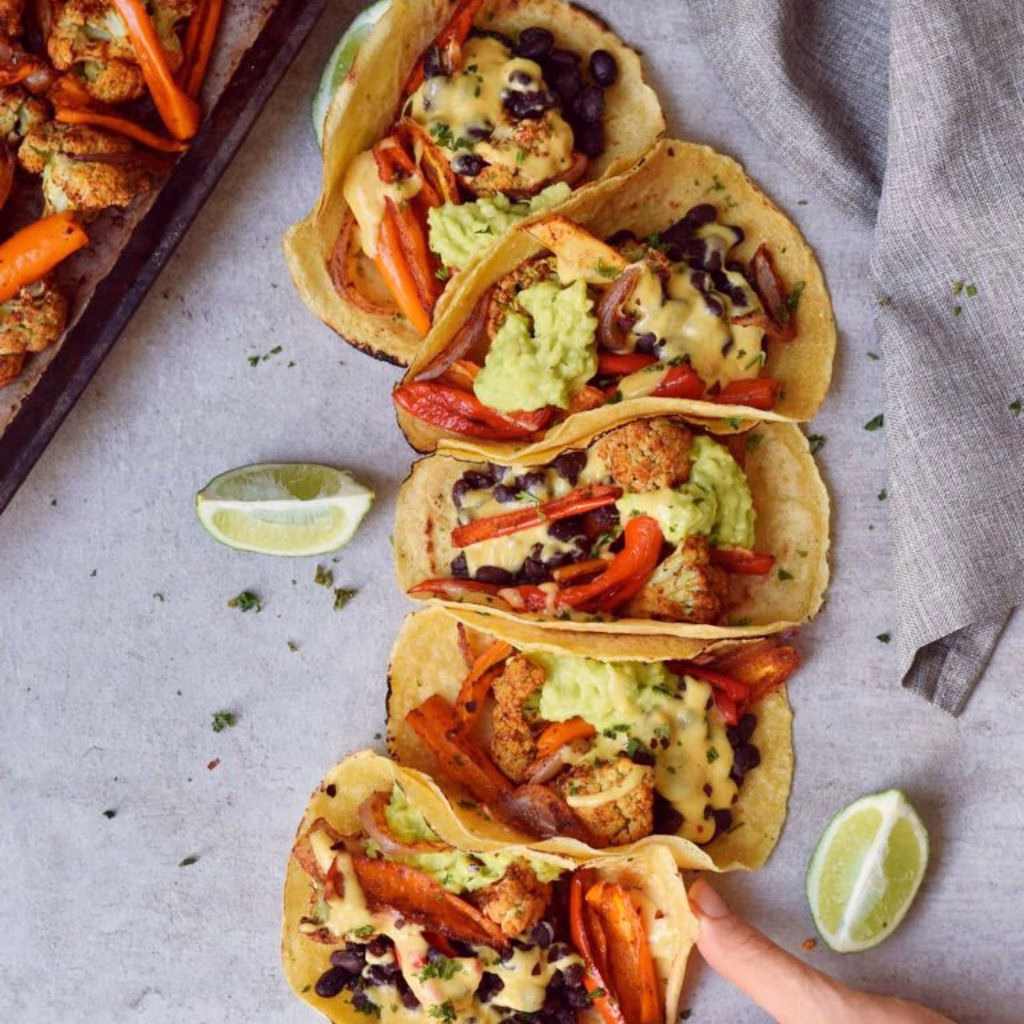 Vegetable Fajitas with Homemade Guacamole Recipe 