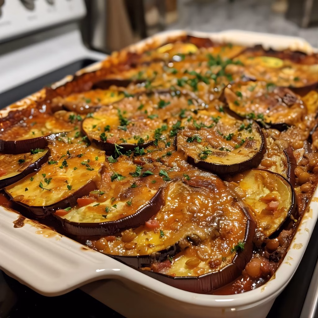 Vegetarian Moussaka with Eggplant Recipe 