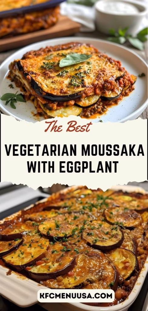 Vegetarian Moussaka with Eggplant Recipe 