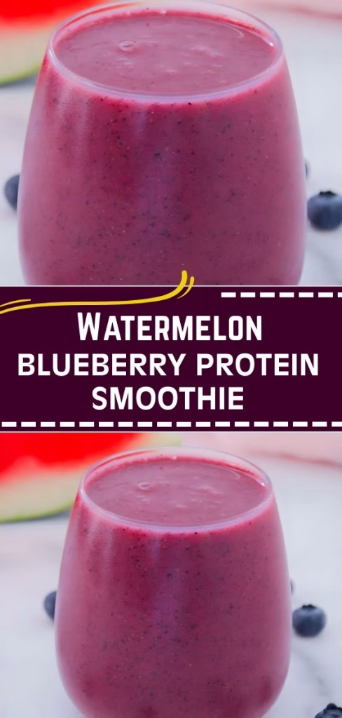 Watermelon Blueberry Protein Smoothie Recipe
