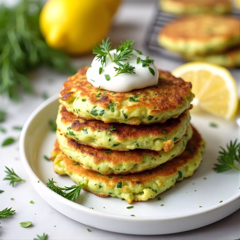 Zucchini Fritters with Yogurt Sauce Recipe