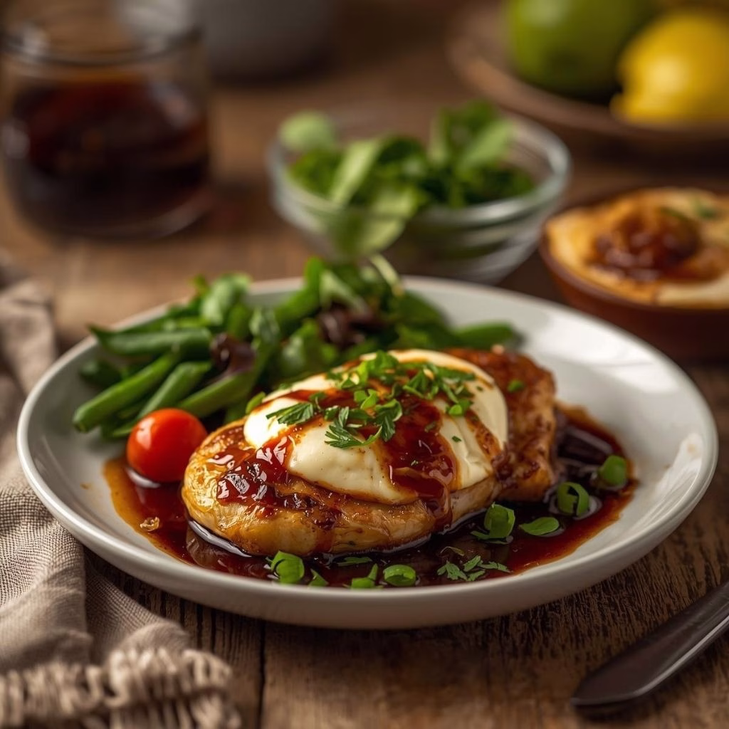 Balsamic Baked Chicken Breast with Mozzarella Cheese Recipe