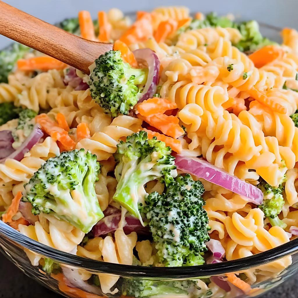 Broccoli Cheddar Pasta Salad Recipe