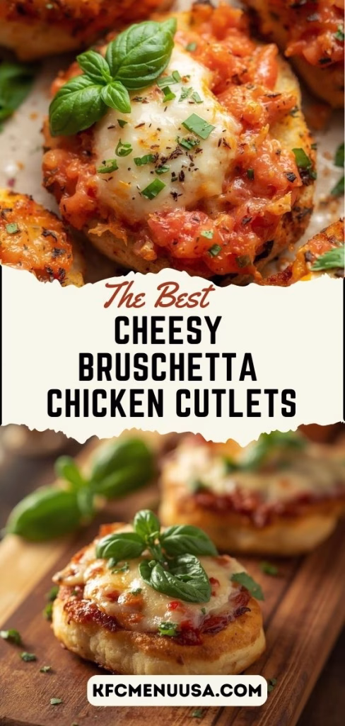 Cheesy Bruschetta Chicken Cutlets Recipe