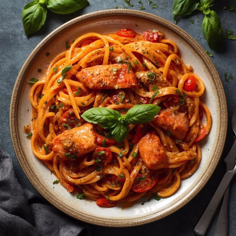 Creamy Tomato Salmon Pasta Recipe