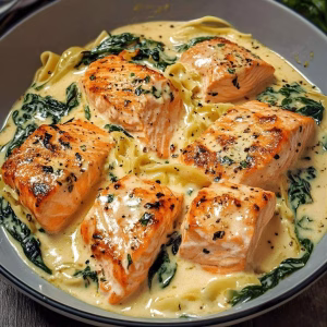 Easy Creamy Salmon Florentine Recipe