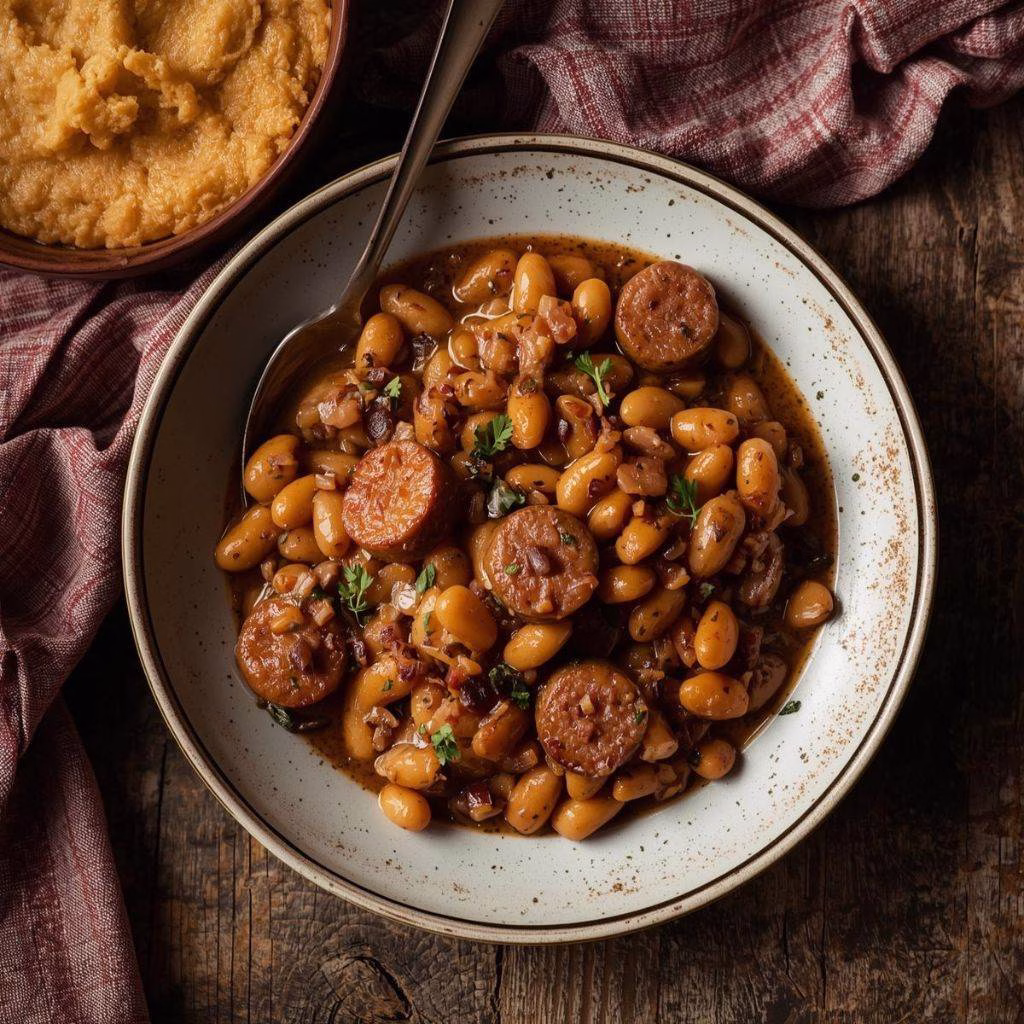 Farmhouse Beans and Sausage Recipe 