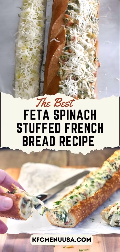 Feta Spinach Stuffed French Bread Recipe