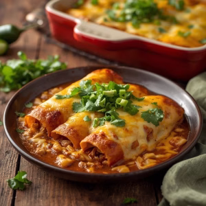 Green Chile and Pepper Jack Cheese Chicken Enchiladas Recipe