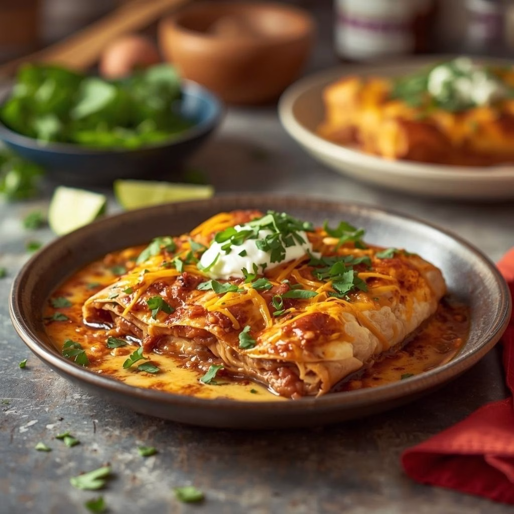 Green Chile and Pepper Jack Cheese Chicken Enchiladas Recipe