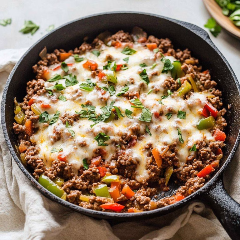 Ground Beef Stuffed Pepper Skillet Recipe