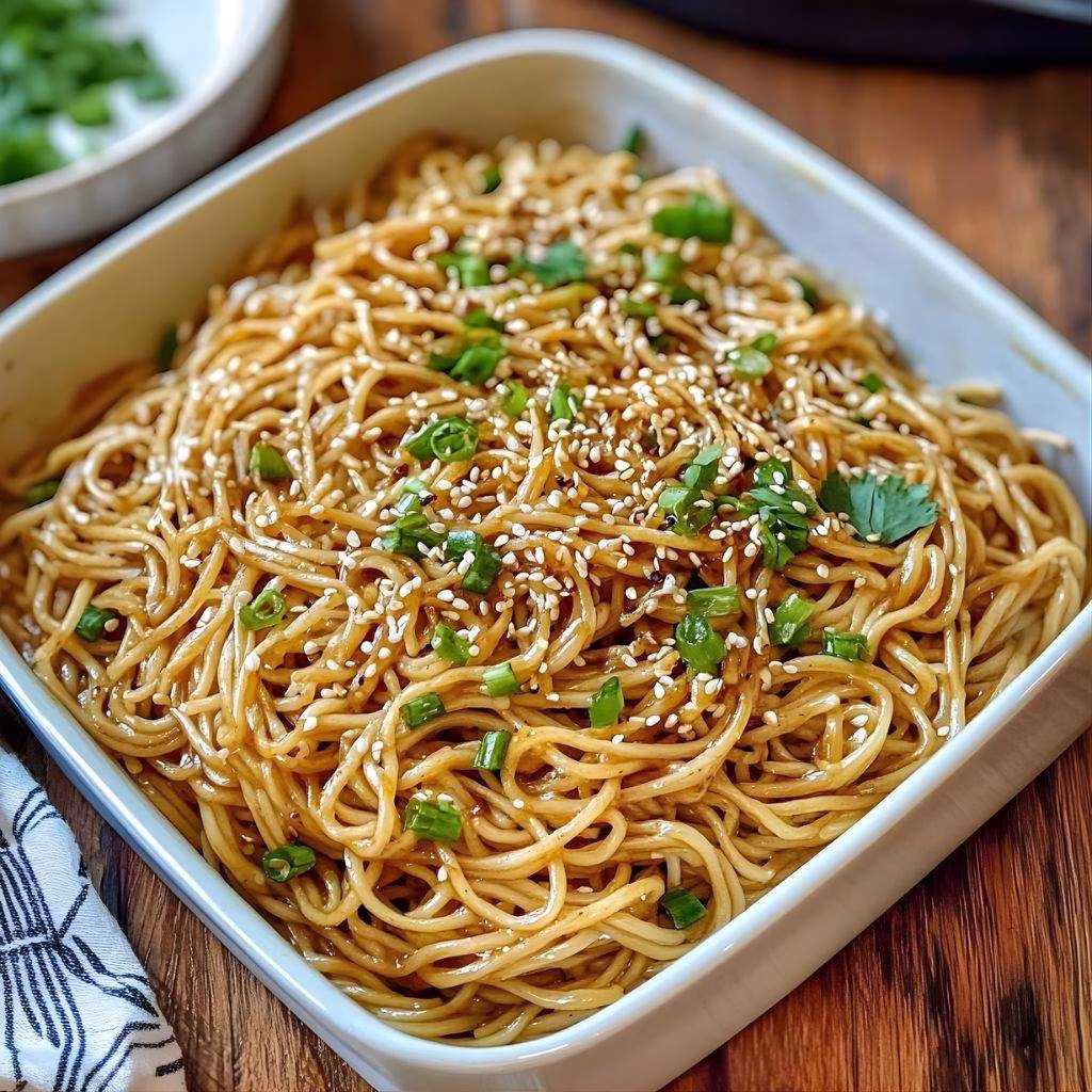 15 Minute Garlic Sesame Noodles Recipe