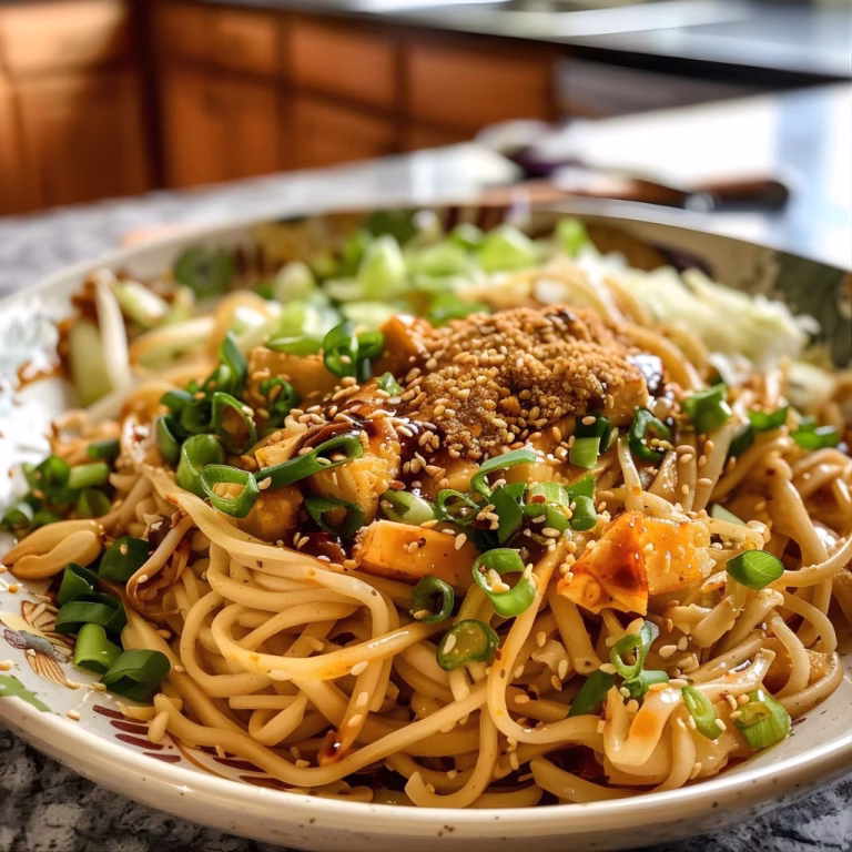 15 Minute Garlic Sesame Noodles Recipe