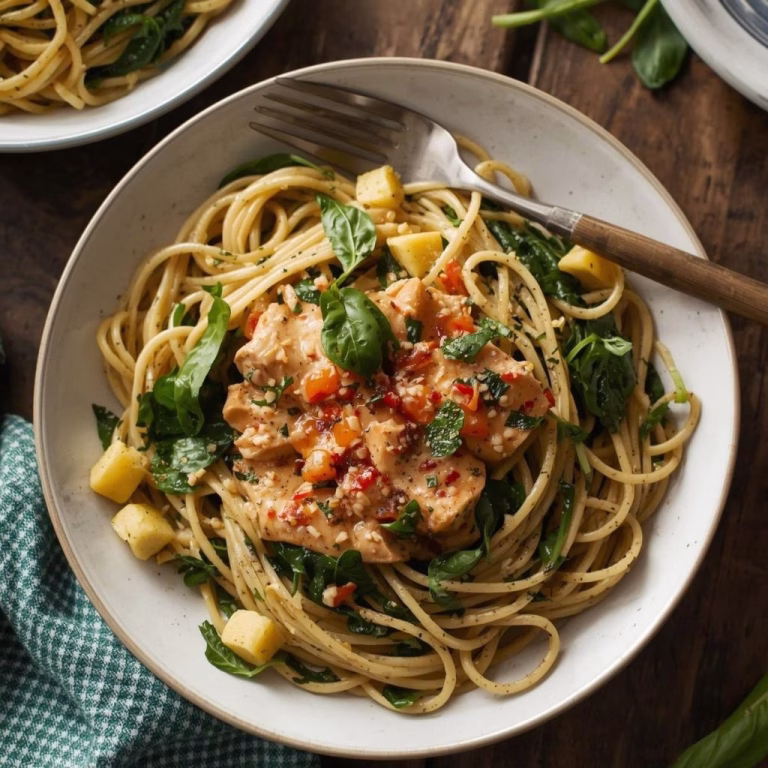 Easy Chicken Spinach Pasta Recipe