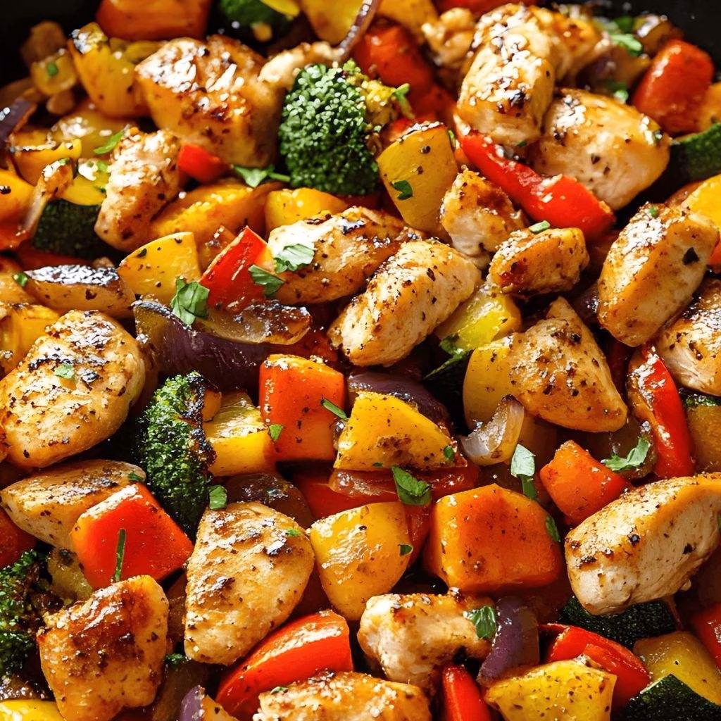 One Pot Chicken and Vegetables Skillet Recipe