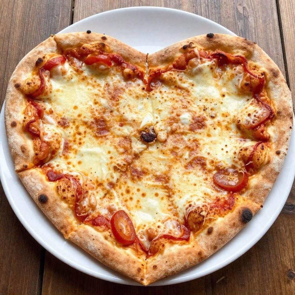 Heart-Shaped Pizza Margherita Recipe
