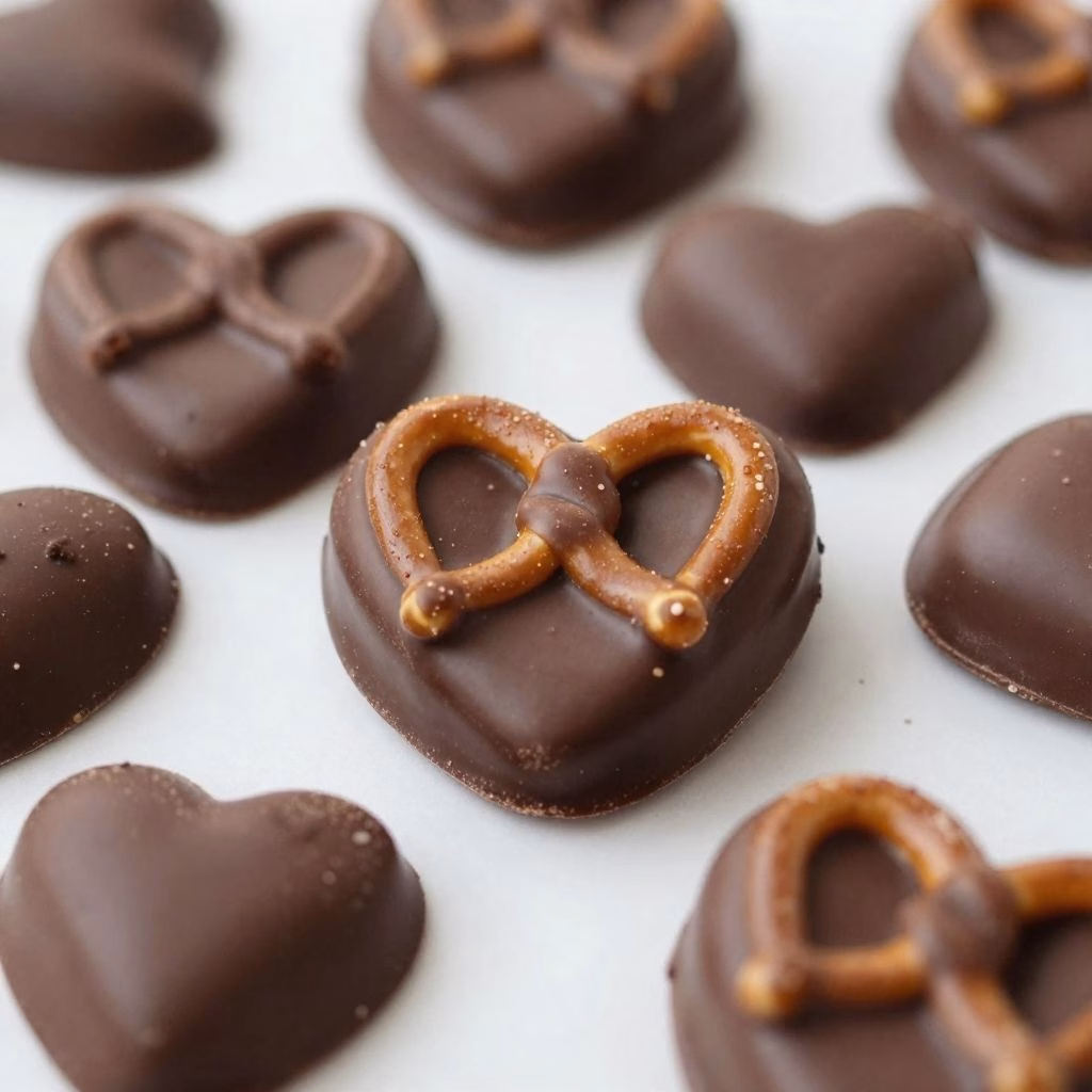 Chocolate-Covered Pretzel Hearts Recipe