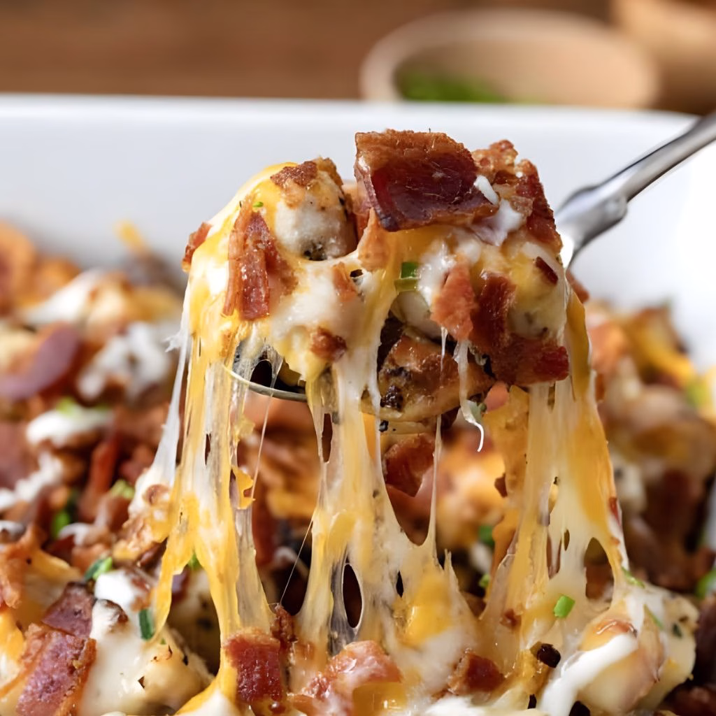 Buffalo Chicken Roasted Potato Bake Recipe