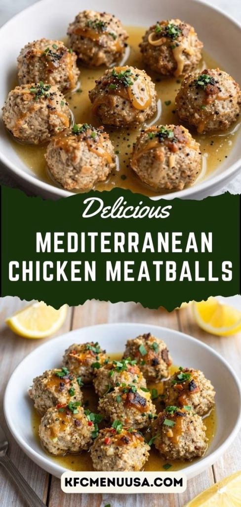 Mediterranean Chicken Meatballs Recipe