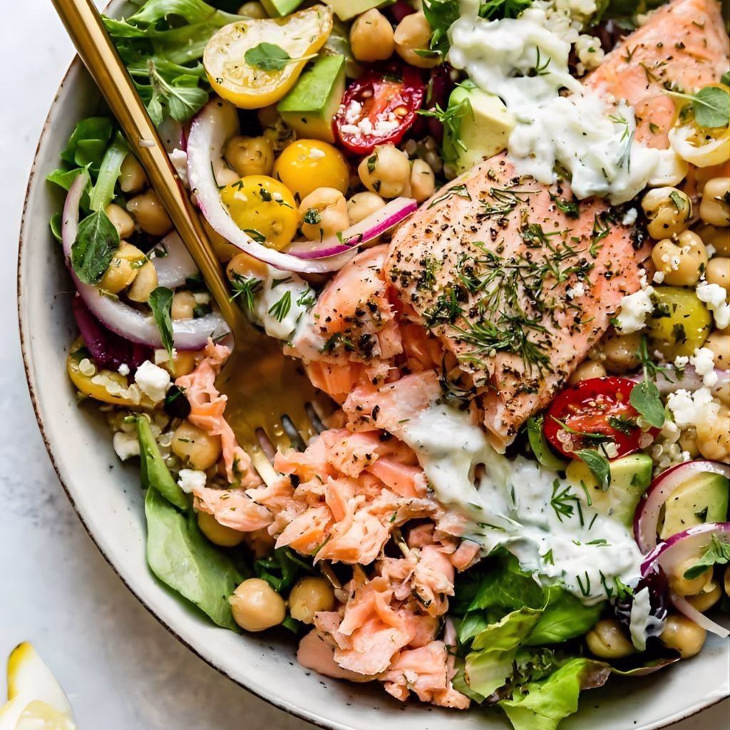 Mediterranean Salmon Bowl Recipe