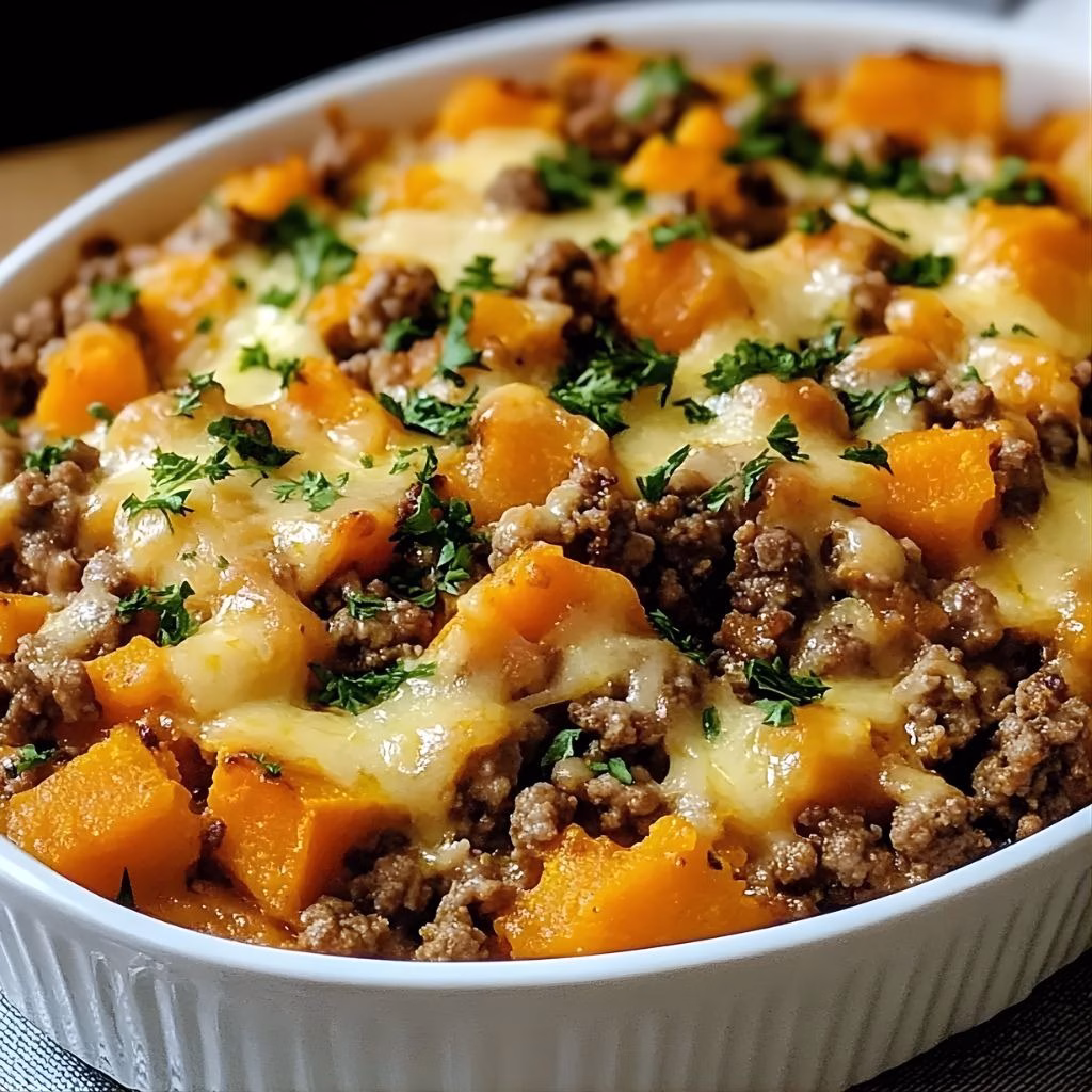 Ground Turkey Sweet Potato Bake Recipe