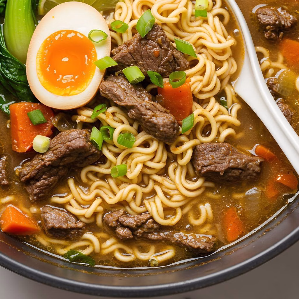 Slow Cooker Curry Ramen Beef Recipe 