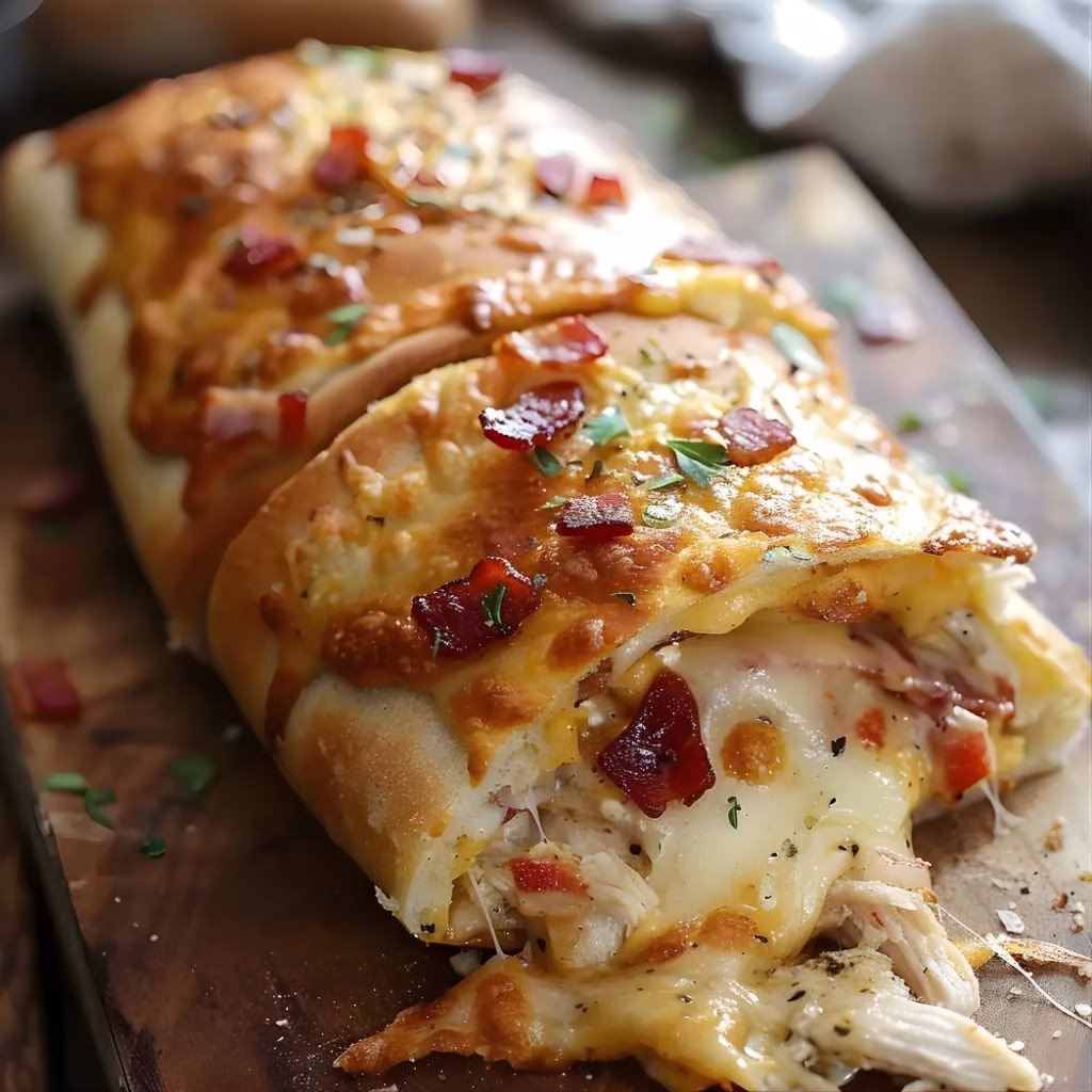 Chicken Bacon Ranch Stromboli Recipe