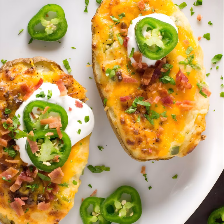 Jalapeño Popper Twice Baked Potatoes Recipe