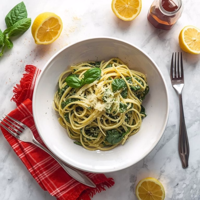 lemon spinach pasta recipe