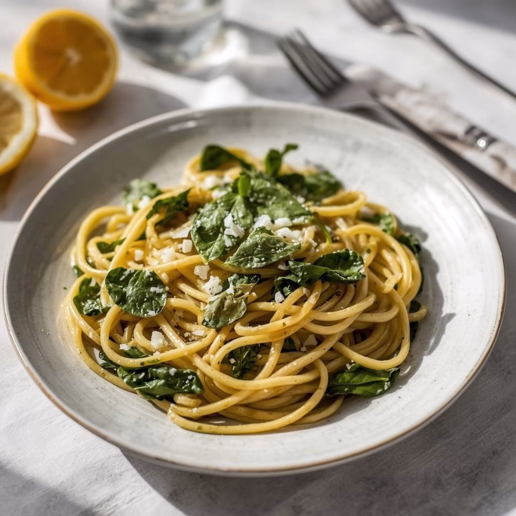 lemon spinach pasta recipe