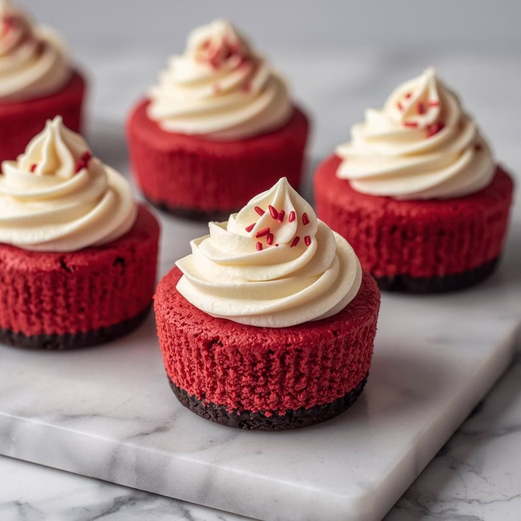 Mini Red Velvet Cheesecakes Recipe
