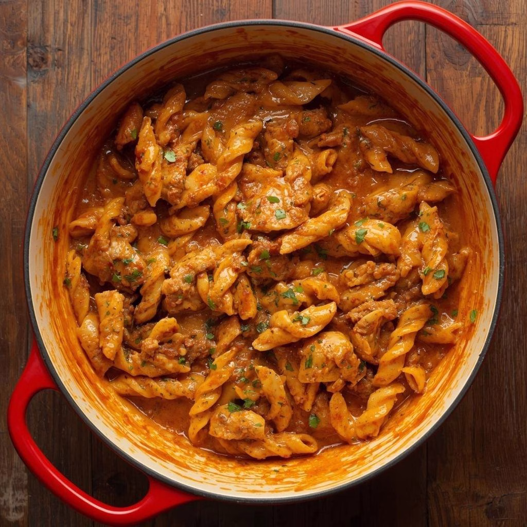 One Pot Creamy Cajun Chicken Pasta Recipe